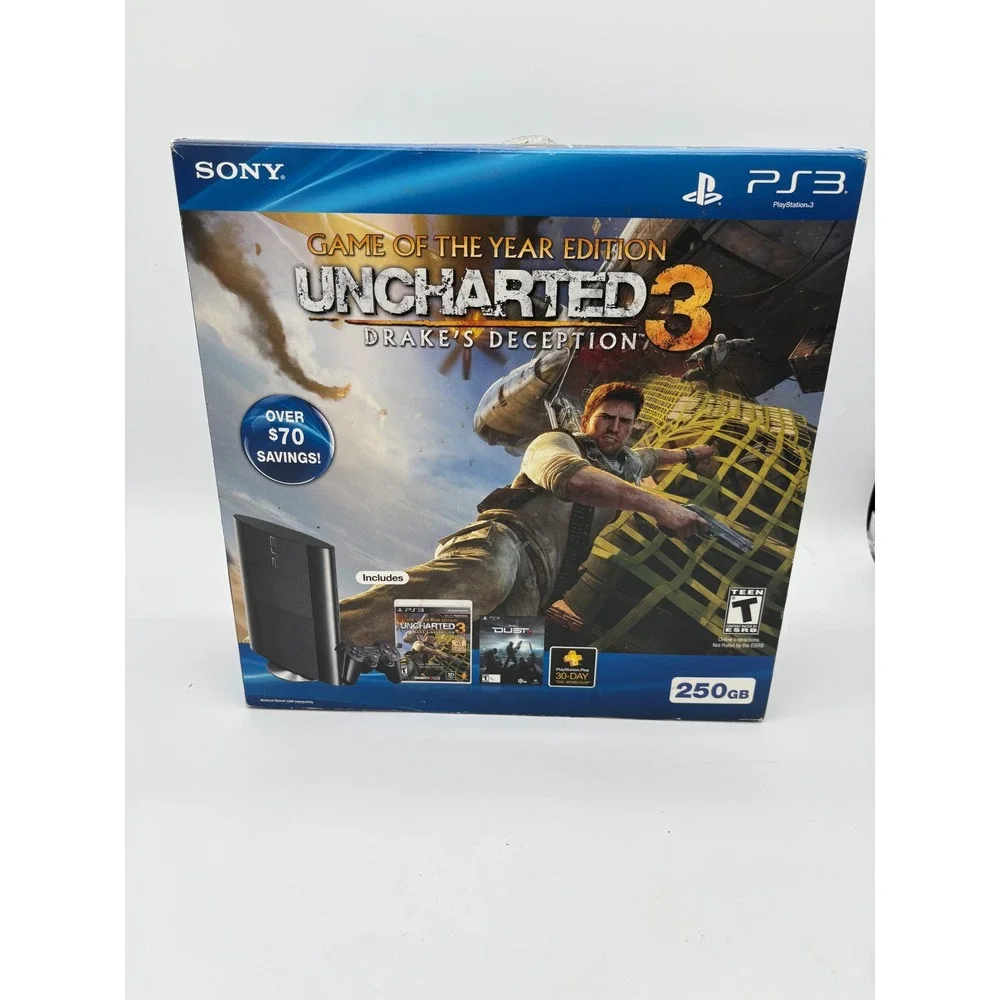 Sony PlayStation 3 PS3 250GB Uncharted 3 GOTY Edition Empty Box Only CECH-4001B